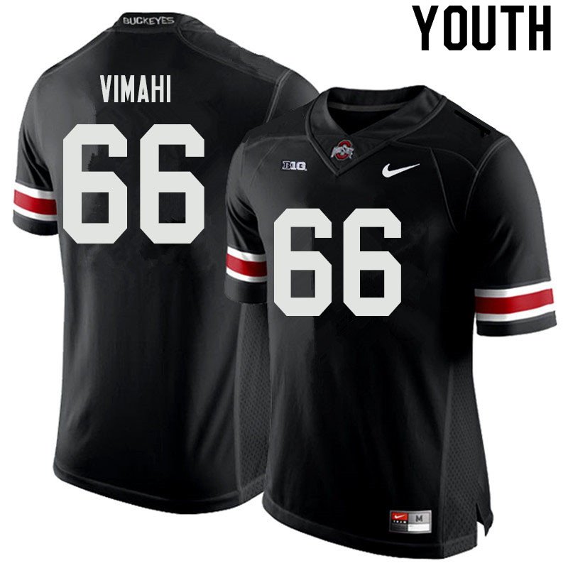 Youth Ohio State Buckeyes #66 Enokk Vimahi Black Authentic College Stitched Football Jersey 23GZ047BY